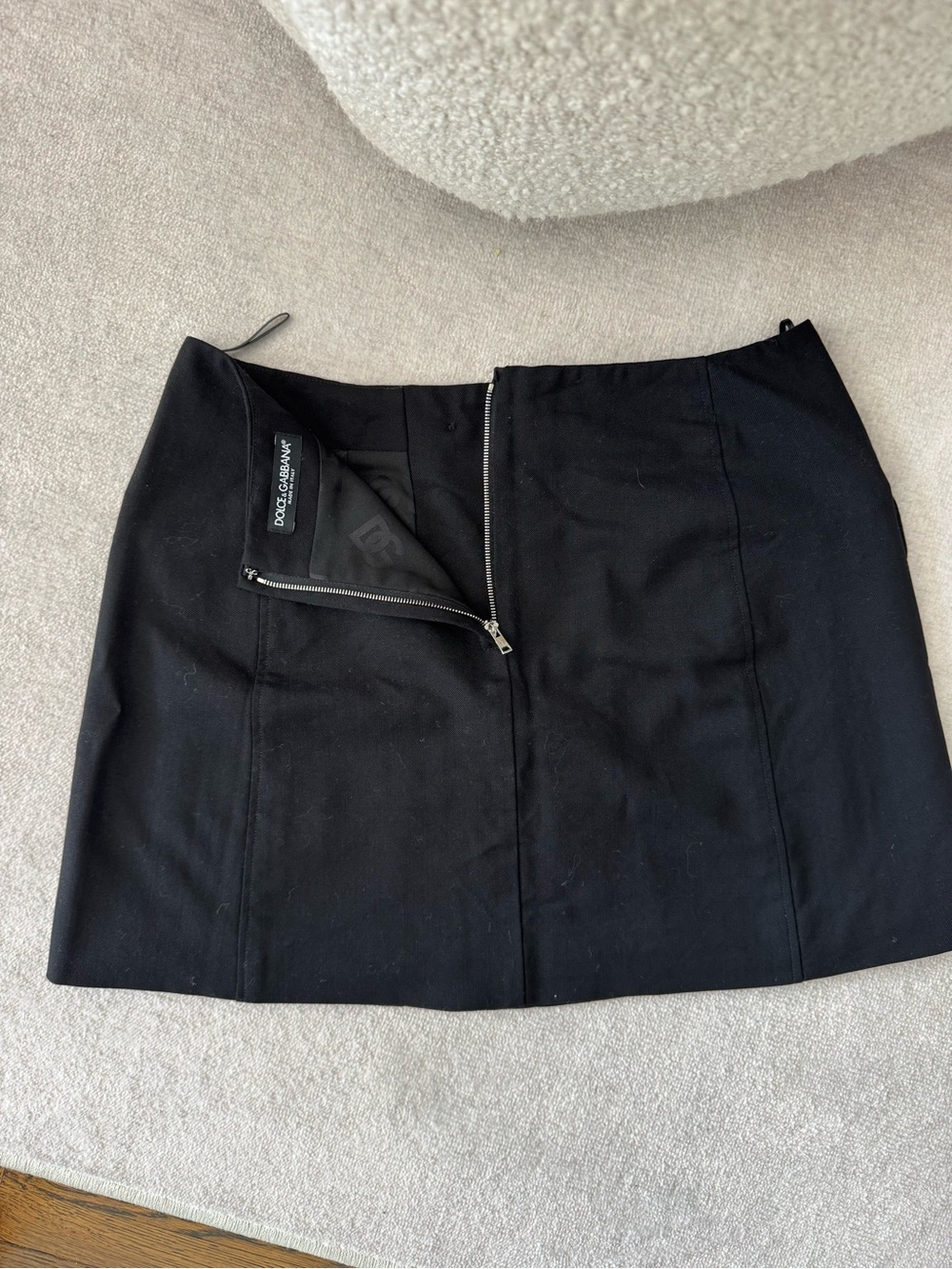 Dolce & Gabbana Black Wool Military Mini Skirt Double Breasted Made Italy